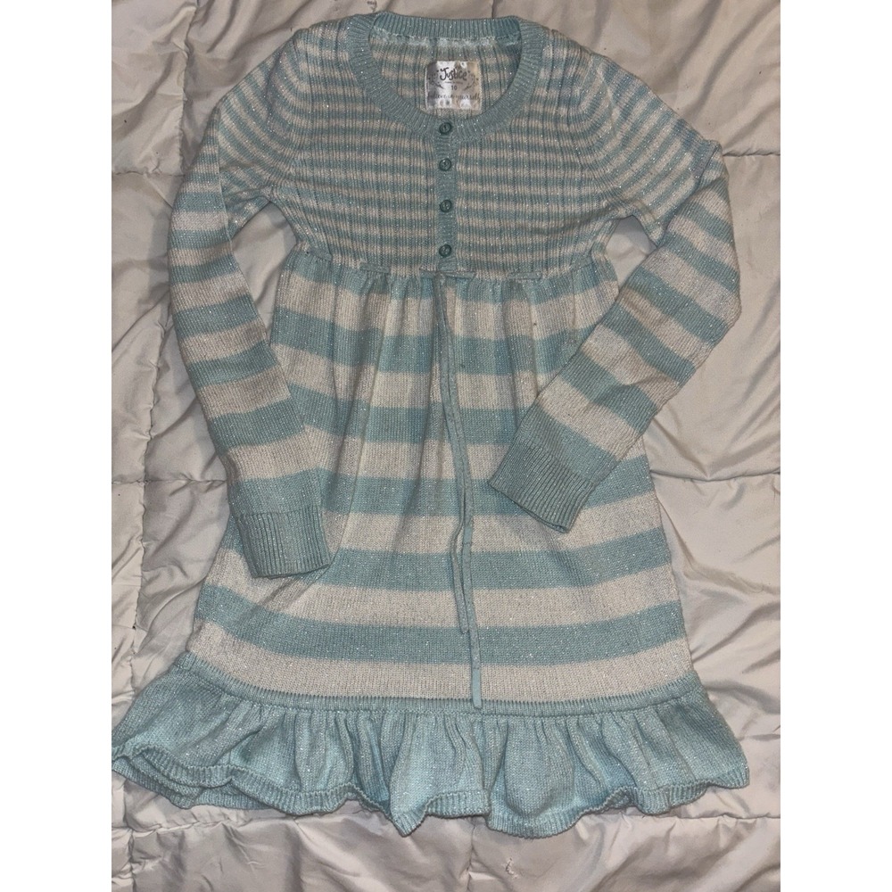 Justice Brand Girls Size 10 Knit Sweater Dress Sparkly And Cozy